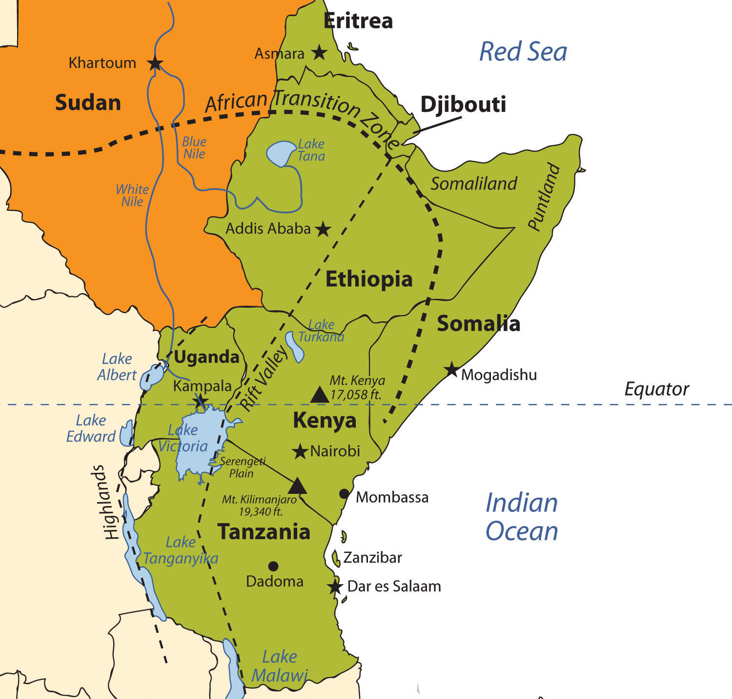 East Africa Map